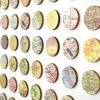 One Hundred World Map Dots Collage With Gold Leaf | Paintings by Amelia Coward