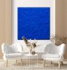 Blue 3d wall art minimalist | Oil And Acrylic Painting in Paintings by Berezart. Item composed of canvas compatible with minimalism and mid century modern style