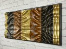 "Golden Reviere'' Parametric Wood Wall Art Decore, 100% Wood | Wall Sculpture in Wall Hangings by ArtMillWork Design