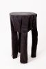 Sculptural Side Table, Rustic, Burnt Black Wood, Carved, Handmade | Tables by Logniture