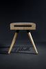 Stool / Seat in Solid Oak Board and Oak Legs | Chairs by Manuel Barrera Habitables. Item composed of oak wood