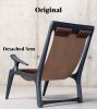 Sling Chairs | Accent Chair in Chairs by Fernweh Woodworking. Item made of walnut with leather
