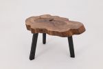 Logniture, Rustic Sculptural Coffee Table, Walnut & Burnt Black Oak, Unique | Tables by Logniture