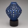 Elliptic Tabletop Sculpture Vessel - Midnight Blue | Decorative Objects by Lynne Meade