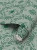 IVI Poppy Daisies & Cannabis Leaves Green | Wallpaper in Wall Treatments by Sean Martorana. Item made of paper