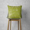 Flower Power Throw Pillow - Chartreuse | Pillows by Odd Duck Press. Item composed of cotton