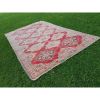 1970s Vintage Turkish Light Red Oushak Rug, Living Room Rug | Area Rug in Rugs by Vintage Pillows Store. Item composed of cotton and fiber