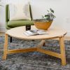 Tercet Round Coffee Table | Tables by Housefish. Item composed of walnut