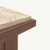 Basso Genuine Travertine Top Console Table 16"x 59" | Tables by Holzsch