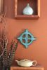 Ailm Celtic Knot Pottery Wall Hanging Textured Turquoise | Wall Sculpture in Wall Hangings by Studio Strietnberger / Knottery Pottery - Kathleen Streitenberger. Item composed of ceramic