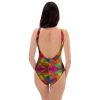 One Piece Swimsuit - In The Wine Glass - Geometric Abstract | Work by EMAN K