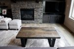 Modern Black Ash Tapered Coffee Table | Tables by Hazel Oak Farms. Item composed of wood and metal