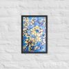 Framed Print – Iris Lake – Blue and Gold Floral Wall Art | Work by Eman's Gallery