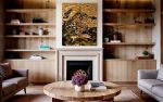 Aqua High Wave Wall Décor Gold | Decorative Objects by PlusObject