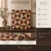 Handcrafted Oak Mahogany Marquetry Wall Clock, Silent Minimalist Design, Scandinavian Home Accent | Decorative Objects by Vesta Corte
