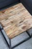 Spalted Maple Cube 18" Coffee Table, Side Table, Solid Wood | Tables by Hazel Oak Farms. Item made of maple wood & steel
