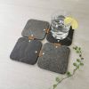 Black and gray stone and felt serving placemat | Tableware by DecoMundo Home. Item made of fabric with stone works with minimalism & country & farmhouse style