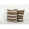 Vintage Turkish Striped Hemp Kilim Pillow Cover | Sham in Linens & Bedding by Vintage Pillows Store. Item composed of cotton