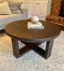 Custom Made Black Walnut Round Coffee Table | Tables by Good Wood Brothers. Item composed of walnut