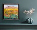 California Flower Field | Oil And Acrylic Painting in Paintings by Checa Art. Item made of canvas