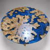 Round Epoxy Dining Table | Tables by Ironscustomwood. Item made of wood with synthetic
