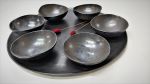 Black Ceramic Serving Tray | Serveware by YomYomceramic. Item composed of ceramic