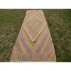 Turkish Kilim Handwoven Wool Area Runner - Stair Rug | Runner Rug in Rugs by Vintage Pillows Store. Item composed of wool & fiber