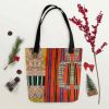 Tote Bag - Palestine's Resilience - Folk Abstract Geometric | Work by Eman's Gallery