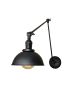 Swing Arm Adjustable Wall Sconce - Matte Black Industrial | Sconces by Retro Steam Works