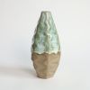 Oblique Slender in Coral Green | Vase in Vases & Vessels by by Alejandra Design. Item composed of ceramic
