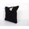 Anatolian Black Kilim Rug Pillow Cover, Vintage Square Handm | Cushion in Pillows by Vintage Pillows Store