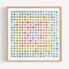 Three Hundred and Twenty Four World Map Dots Concentric Squares Rainbow | Collage in Paintings by Amelia Coward