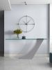 Clasp Console table | Tables by Greg Sheres. Item made of steel with glass