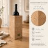 Modern Wine Bottle Holder, Handmade Marquetry Decor, Scandinavian Minimalist Accent | Tableware by Vesta Corte