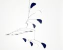 Modern Mobile for High Ceiling Royal Blue White Arrow Style | Wall Sculpture in Wall Hangings by Skysetter Designs. Item composed of metal in modern style