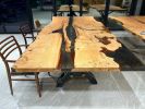 Epoxy Resin Table - Custom Dining Table - Handmade Table | Tables by Tinella Collection. Item composed of walnut and synthetic in contemporary or art deco style