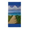 Towel - Edge of Calm - Coastal Pathway Seascape | Work by Eman's Gallery