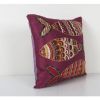Silk Handmade Fish Suzani Pillowcase, Minimalist Embroidery | Cushion in Pillows by Vintage Pillows Store
