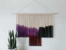 Large Purple Macrame Wall Hanging , Fiber Art | Wall Hangings by Love & Fiber. Item made of cotton & fiber