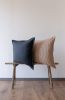 Amber and Cream Linen Stripe Pillow 24x24 | Pillows by Vantage Design