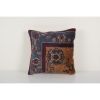 Blue Oushak Rug Pillow, Vintage Carpet Pillow | Sham in Linens & Bedding by Vintage Pillows Store. Item made of cotton