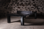 Black Oak and Teak, Dining / Ping Pong Table & Benches | Dining Table in Tables by NO AGE FURNITURE STUDIO