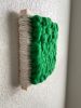 Woven Tile- Fluff- Green and White | Wall Sculpture in Wall Hangings by Mpwovenn Fiber Art by Mindy Pantuso