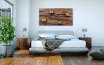Floating wood shelves 60"x30"x6" reclaimed wood shelf artwor | Wall Sculpture in Wall Hangings by Craig Forget. Item composed of walnut compatible with mid century modern and contemporary style