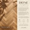 Oak Wood Veneer Marquetry Coasters, Geometric Pattern, Modern Coffee Table Decor (Set of 4) | Tableware by Vesta Corte
