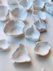 Abstract wall sculpture on canvas, white clay wall sculpture | Wall Hangings by Natasha Kanevski. Item made of canvas works with minimalism & contemporary style