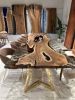 Custom Epoxy Resin Dining Table Clear Epoxy | Tables by Tinella Collection. Item made of walnut & synthetic compatible with coastal and art deco style