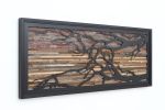 Sunset Tree Branch: Metal & wood wall art | Wall Sculpture in Wall Hangings by Craig Forget. Item made of wood with metal works with mid century modern & contemporary style