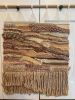 Large desert neutral textured hand woven boho room decor mod | Tapestry in Wall Hangings by Wolfpit Studio. Item made of wood & cotton compatible with boho and mid century modern style