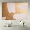 Gold leaf canvas golden painting canvas white gold geometric | Oil And Acrylic Painting in Paintings by Berez Art. Item made of canvas